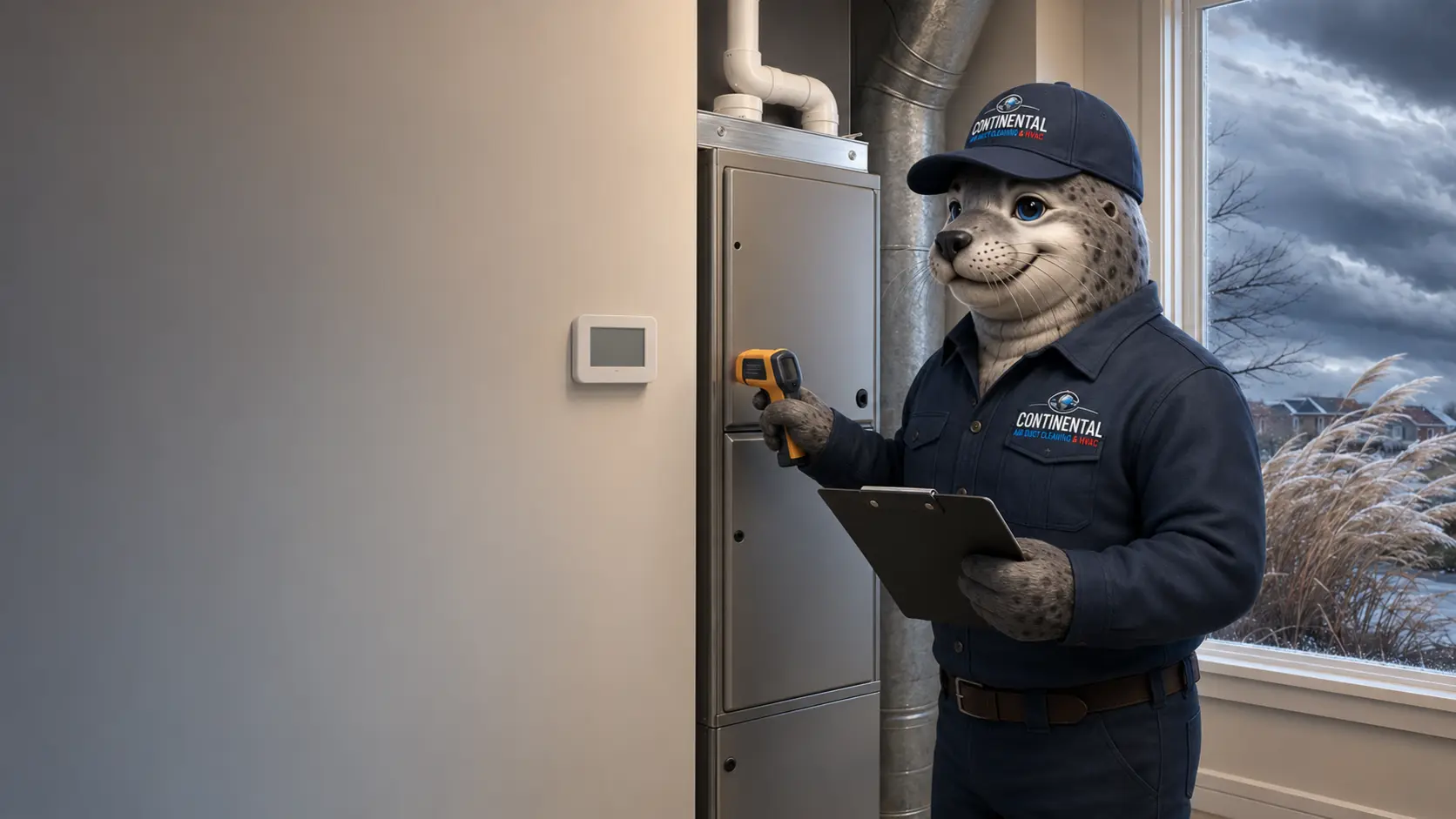 North Texas heating cold snap guidance with Conti checking a heating system before a North Texas cold front
