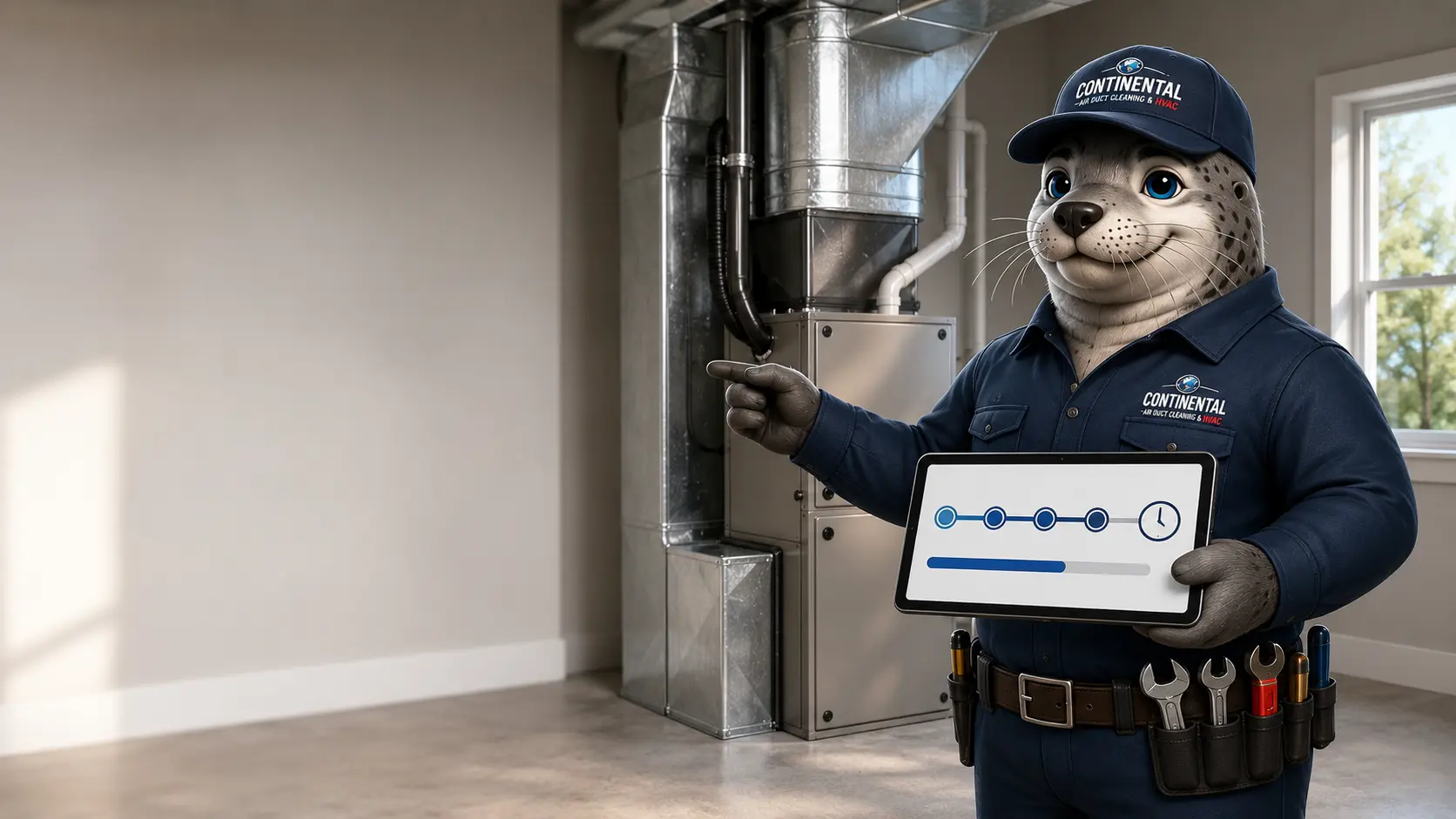how long air duct cleaning take guidance with Conti planning a service timeline beside HVAC equipment