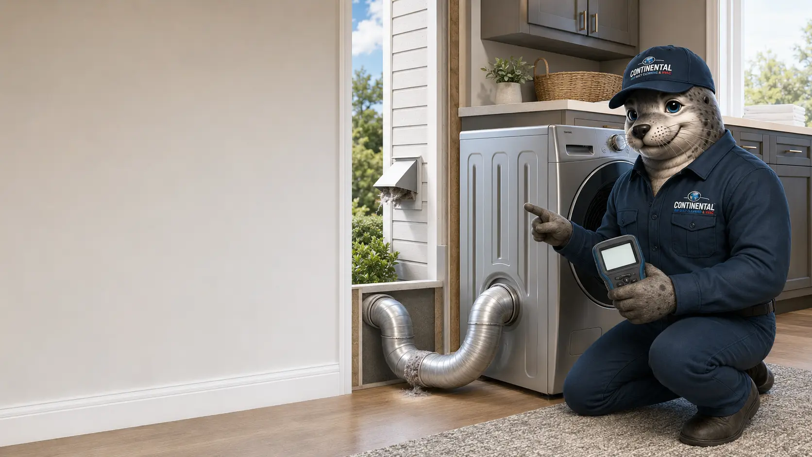 restricted dryer vent warning signs guidance with Conti tracing a dryer exhaust route to the exterior termination